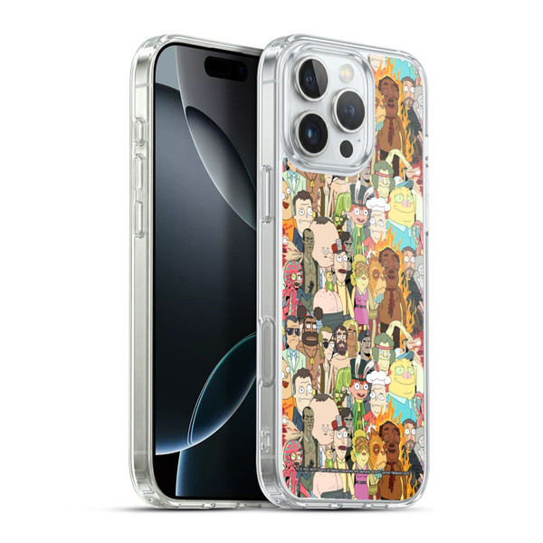 Rick And Morty Season 3 Graphics Interdimensional Space Cable Soft Gel Case for Apple iPhone 16 Pro Max & MagSafe