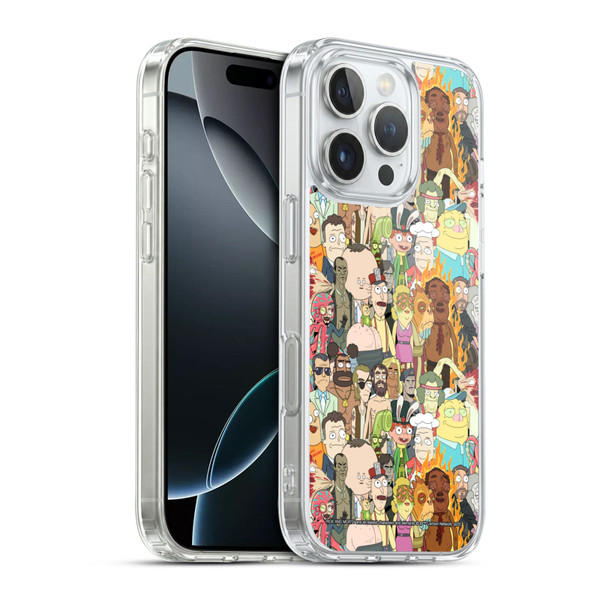 Rick And Morty Season 3 Graphics Interdimensional Space Cable Soft Gel Case for Apple iPhone 16 Pro & MagSafe