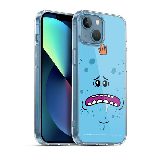 Rick And Morty Season 4 Graphics Mr. Meeseeks Soft Gel Case for Apple iPhone 13 Mini & MagSafe