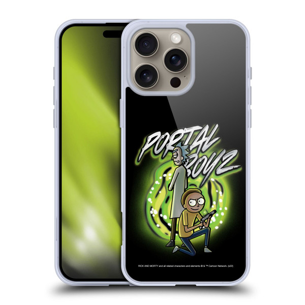 Rick And Morty Season 5 Graphics Portal Boyz Soft Gel Case for Apple iPhone 16 Pro Max