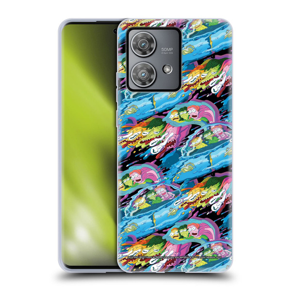 Rick And Morty Season 5 Graphics Warp Pattern Soft Gel Case for Motorola Edge 40 Neo 5G