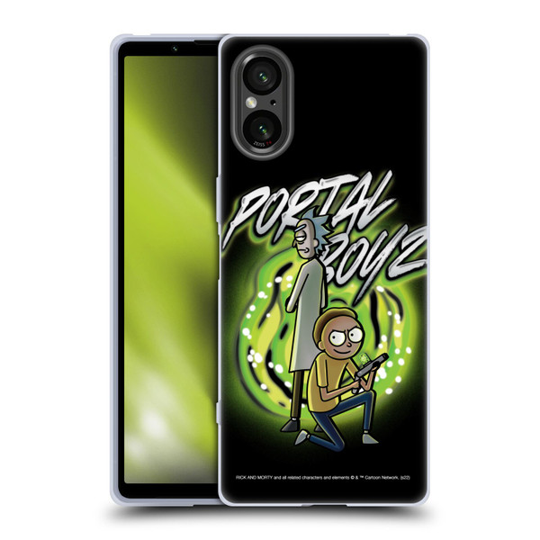 Rick And Morty Season 5 Graphics Portal Boyz Soft Gel Case for Sony Xperia 5 V 5G