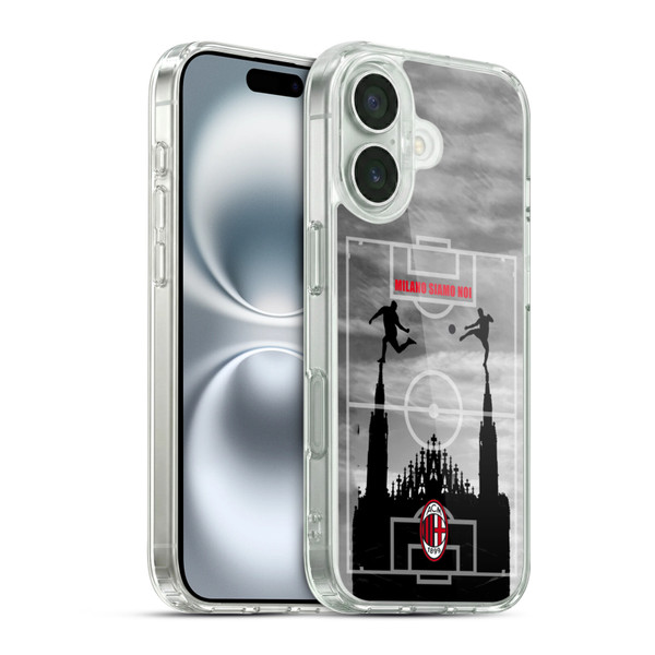 AC Milan Adults Milano Siamo Noi 3 Soft Gel Case for Apple iPhone 16 & MagSafe