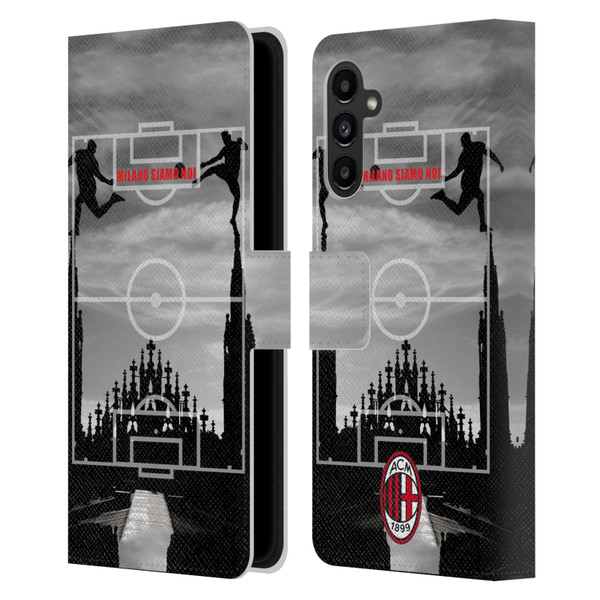 AC Milan Adults Milano Siamo Noi 3 Leather Book Wallet Case Cover For Samsung Galaxy A13 5G (2021)