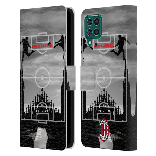 AC Milan Adults Milano Siamo Noi 3 Leather Book Wallet Case Cover For Samsung Galaxy F62 (2021)