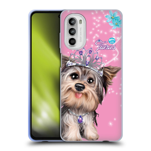 Animal Club International Royal Faces Yorkie Soft Gel Case for Motorola Moto G52