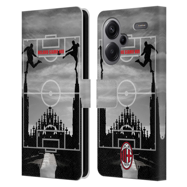 AC Milan Adults Milano Siamo Noi 3 Leather Book Wallet Case Cover For Xiaomi Redmi Note 13 Pro Plus 5G