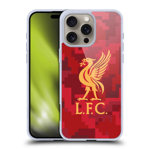 Liverpool Football Club Digital Camouflage Home Red Soft Gel Case for Apple iPhone 16 Pro Max