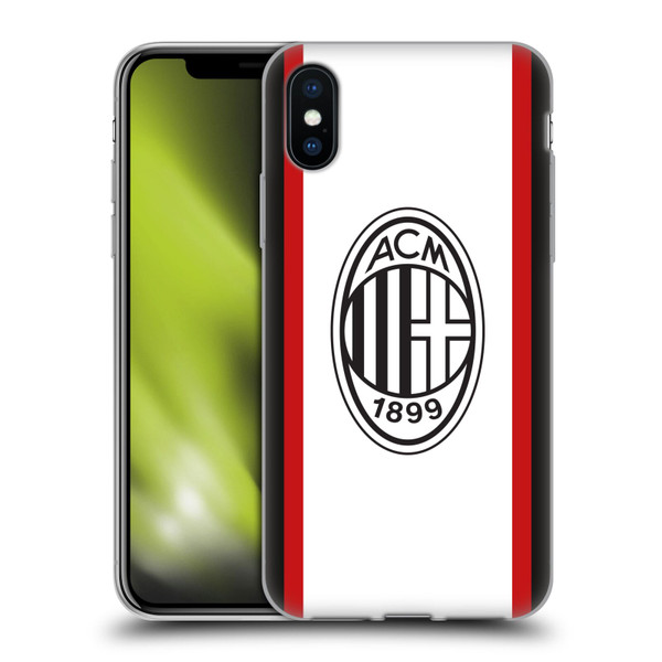 AC Milan 2024/25 Crest Kit Away Soft Gel Case for Apple iPhone X / iPhone XS