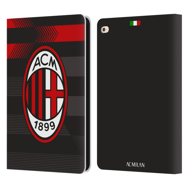 AC Milan 2017/18 Crest Kit Third Leather Book Wallet Case Cover For Apple iPad Air 2 (2014)