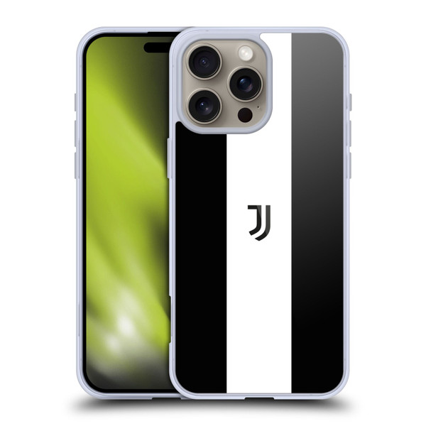 Juventus Football Club Lifestyle 2 Bold White Stripe Soft Gel Case for Apple iPhone 16 Pro Max