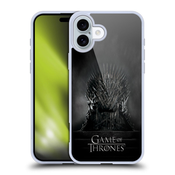 HBO Game of Thrones Key Art Iron Throne Soft Gel Case for Apple iPhone 16 Plus