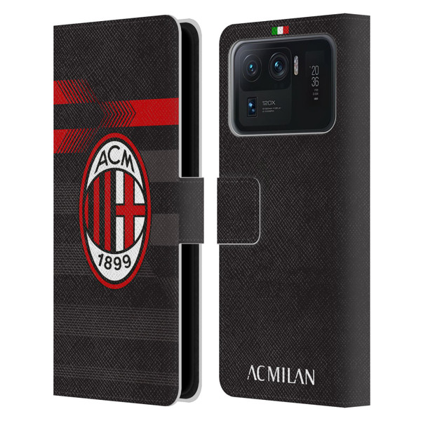AC Milan 2017/18 Crest Kit Third Leather Book Wallet Case Cover For Xiaomi Mi 11 Ultra