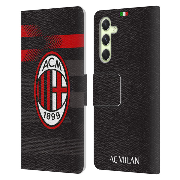 AC Milan 2017/18 Crest Kit Third Leather Book Wallet Case Cover For Samsung Galaxy A54 5G