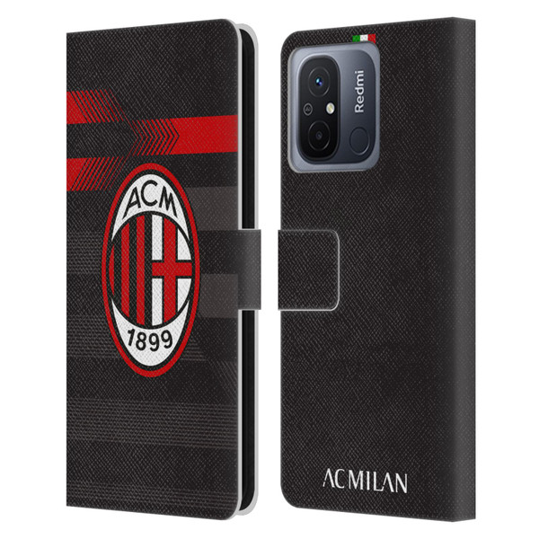 AC Milan 2017/18 Crest Kit Third Leather Book Wallet Case Cover For Xiaomi Redmi 12C