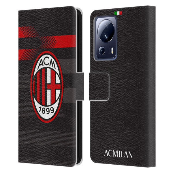 AC Milan 2017/18 Crest Kit Third Leather Book Wallet Case Cover For Xiaomi 13 Lite 5G