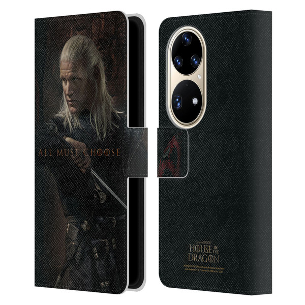 House Of The Dragon: Television Series Season 2 Character Posters Daemon Leather Book Wallet Case Cover For Huawei P50 Pro