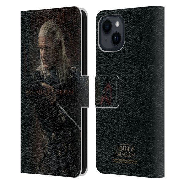 House Of The Dragon: Television Series Season 2 Character Posters Daemon Leather Book Wallet Case Cover For Apple iPhone 15