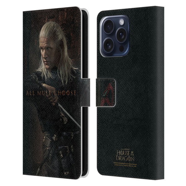 House Of The Dragon: Television Series Season 2 Character Posters Daemon Leather Book Wallet Case Cover For Apple iPhone 16 Pro Max