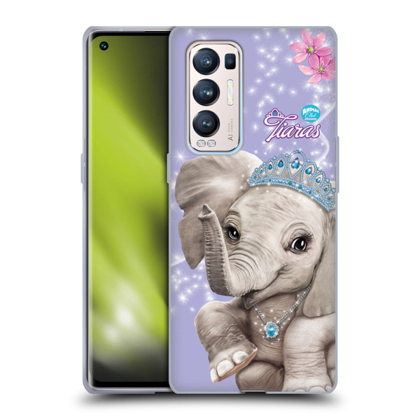 Animal Club International Royal Faces Elephant Soft Gel Case for OPPO Find X3 Neo / Reno5 Pro+ 5G