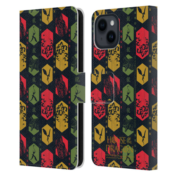 House Of The Dragon: Television Series Year Of The Dragon Pattern Leather Book Wallet Case Cover For Apple iPhone 15