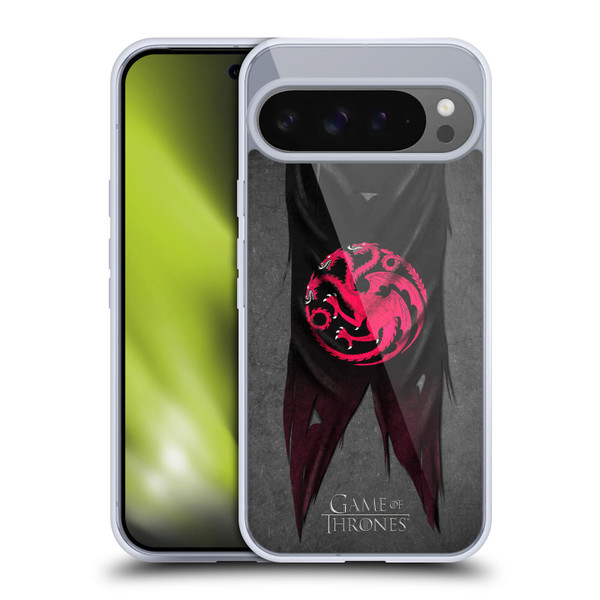 HBO Game of Thrones Sigil Flags Targaryen Soft Gel Case for Google Pixel 9 Pro XL