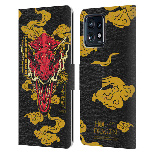 House Of The Dragon: Television Series Year Of The Dragon Caraxes Leather Book Wallet Case Cover For Motorola Moto Edge 40 Pro