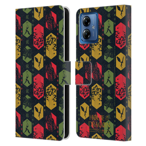 House Of The Dragon: Television Series Year Of The Dragon Pattern Leather Book Wallet Case Cover For Motorola Moto G14