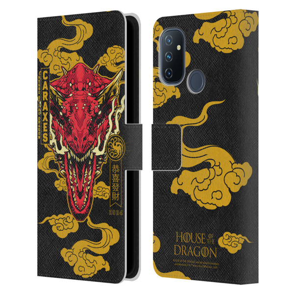 House Of The Dragon: Television Series Year Of The Dragon Caraxes Leather Book Wallet Case Cover For OnePlus Nord N100