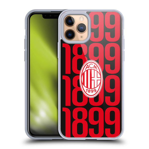 AC Milan Graphics Pattern Soft Gel Case for Apple iPhone 11 Pro