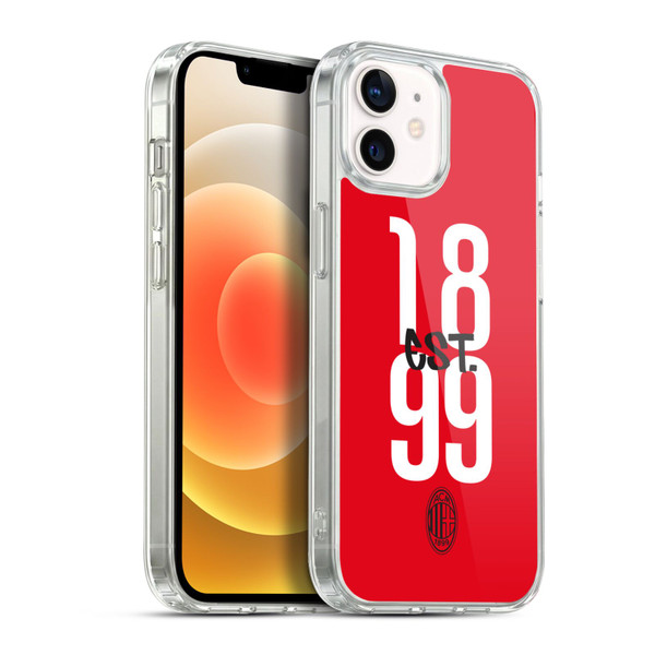 AC Milan Graphics Est. 1899 Soft Gel Case for Apple iPhone 12 / iPhone 12 Pro & MagSafe