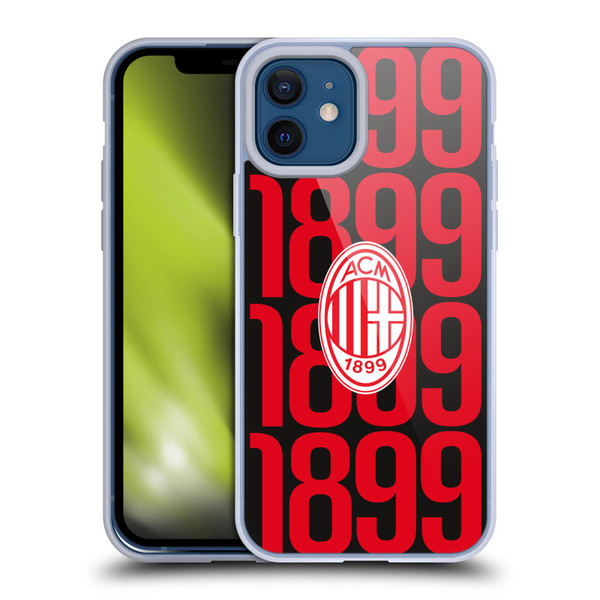 AC Milan Graphics Pattern Soft Gel Case for Apple iPhone 12 / iPhone 12 Pro