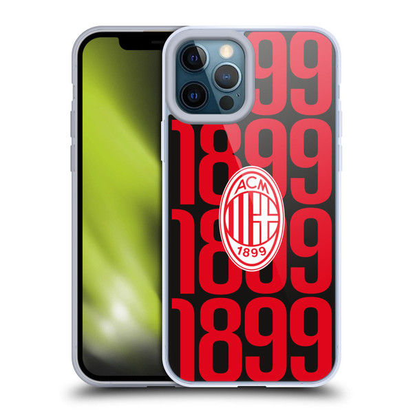 AC Milan Graphics Pattern Soft Gel Case for Apple iPhone 12 Pro Max