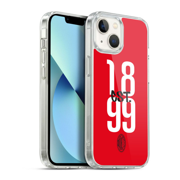 AC Milan Graphics Est. 1899 Soft Gel Case for Apple iPhone 13