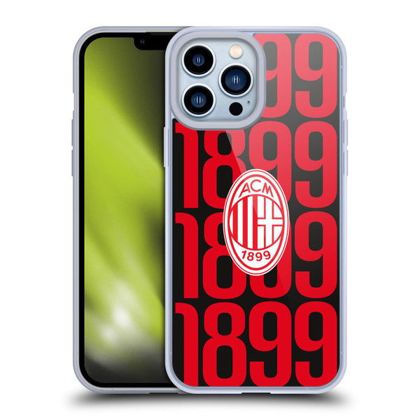AC Milan Graphics Pattern Soft Gel Case for Apple iPhone 13 Pro Max