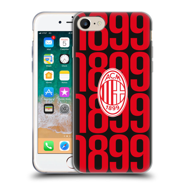 AC Milan Graphics Pattern Soft Gel Case for Apple iPhone 7 / 8 / SE 2020 & 2022