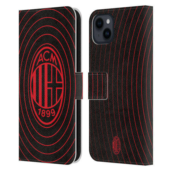 AC Milan Graphics Beat Leather Book Wallet Case Cover For Apple iPhone 15 Plus