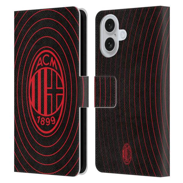 AC Milan Graphics Beat Leather Book Wallet Case Cover For Apple iPhone 16