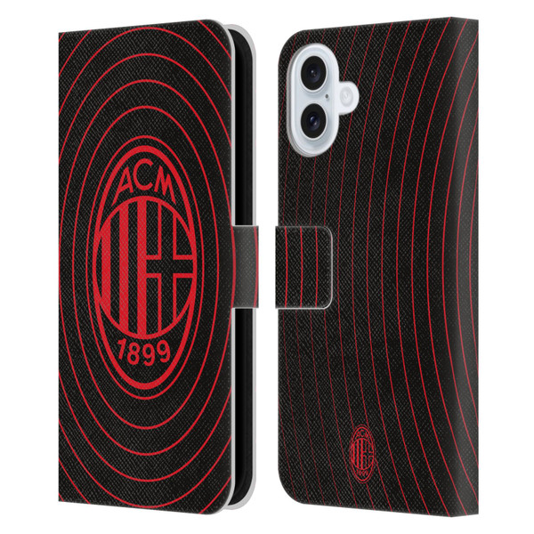 AC Milan Graphics Beat Leather Book Wallet Case Cover For Apple iPhone 16 Plus