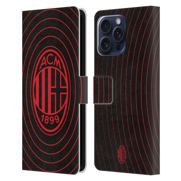 AC Milan Graphics Beat Leather Book Wallet Case Cover For Apple iPhone 16 Pro Max