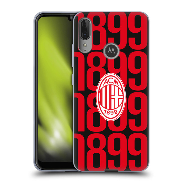 AC Milan Graphics Pattern Soft Gel Case for Motorola Moto E6 Plus