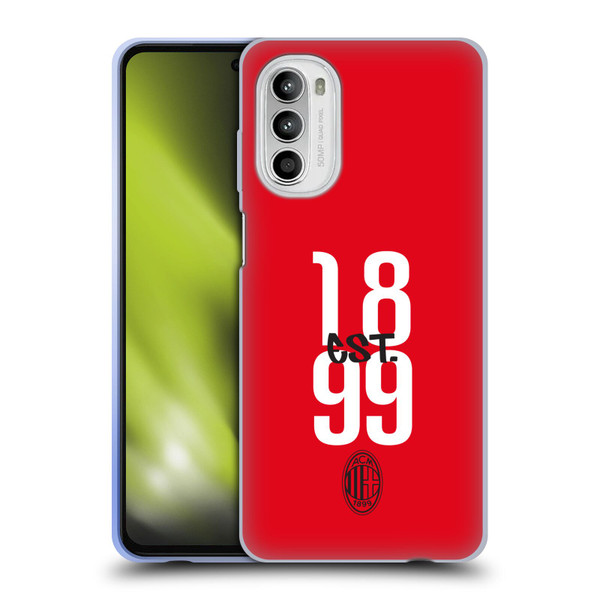 AC Milan Graphics Est. 1899 Soft Gel Case for Motorola Moto G52