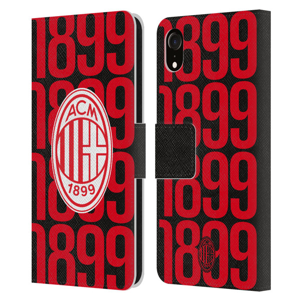 AC Milan Graphics Pattern Leather Book Wallet Case Cover For Apple iPhone XR