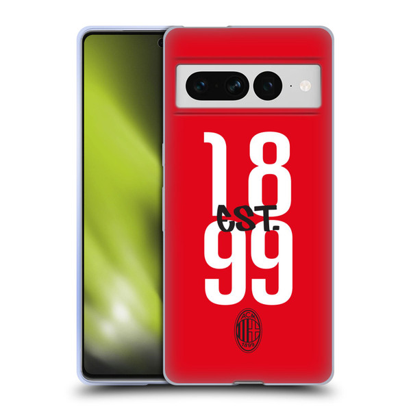 AC Milan Graphics Est. 1899 Soft Gel Case for Google Pixel 7 Pro
