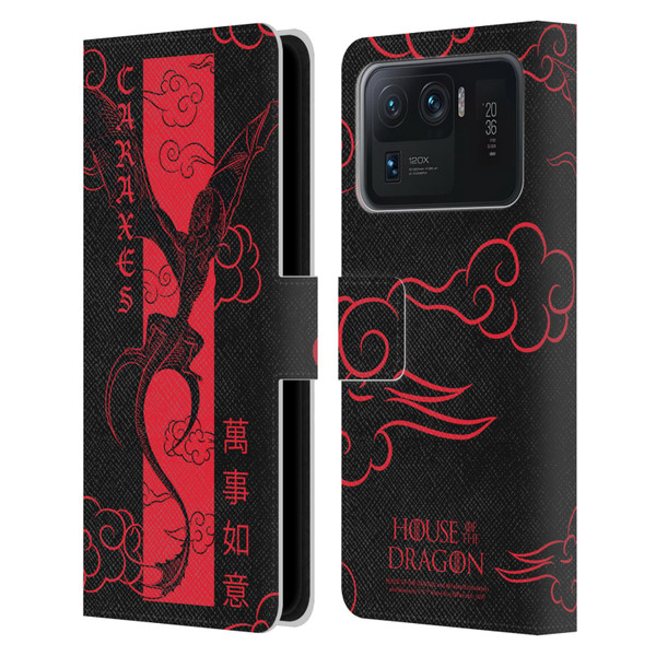 House Of The Dragon: Television Series Year Of The Dragon Caraxes Flying Leather Book Wallet Case Cover For Xiaomi Mi 11 Ultra
