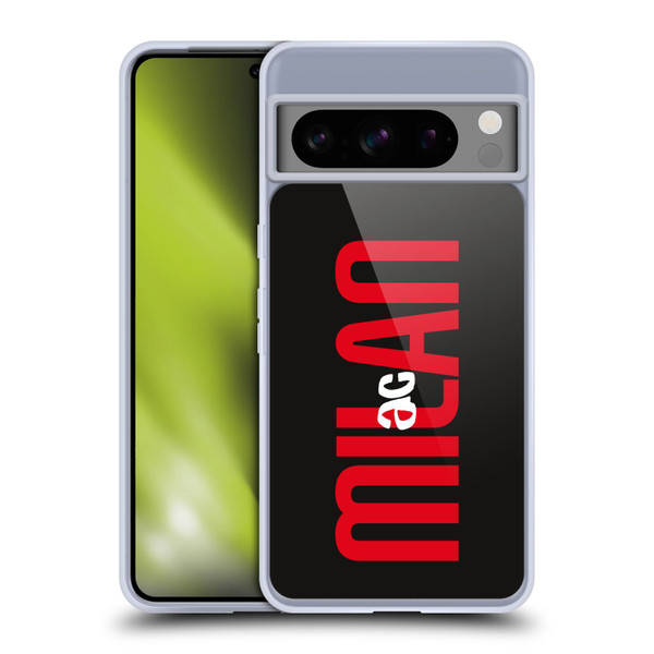 AC Milan Graphics Vertical Typography Soft Gel Case for Google Pixel 8 Pro