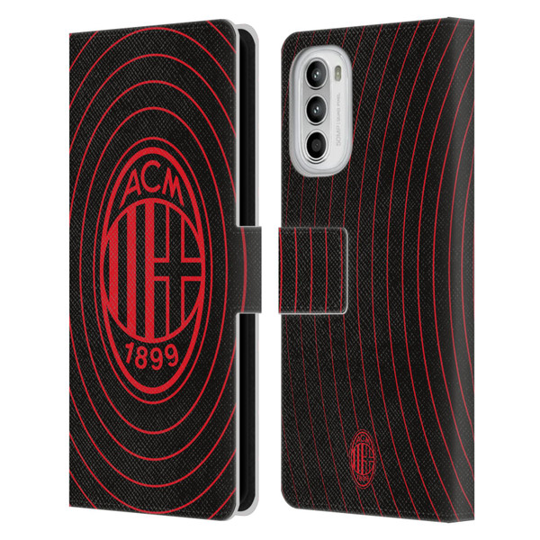 AC Milan Graphics Beat Leather Book Wallet Case Cover For Motorola Moto G52