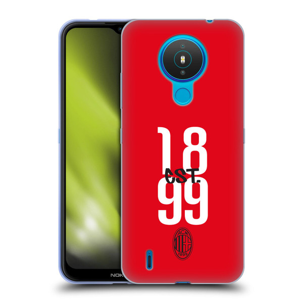 AC Milan Graphics Est. 1899 Soft Gel Case for Nokia 1.4