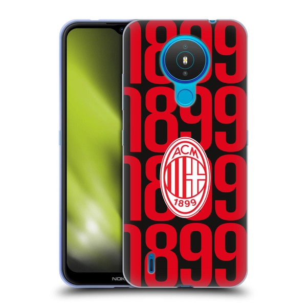 AC Milan Graphics Pattern Soft Gel Case for Nokia 1.4