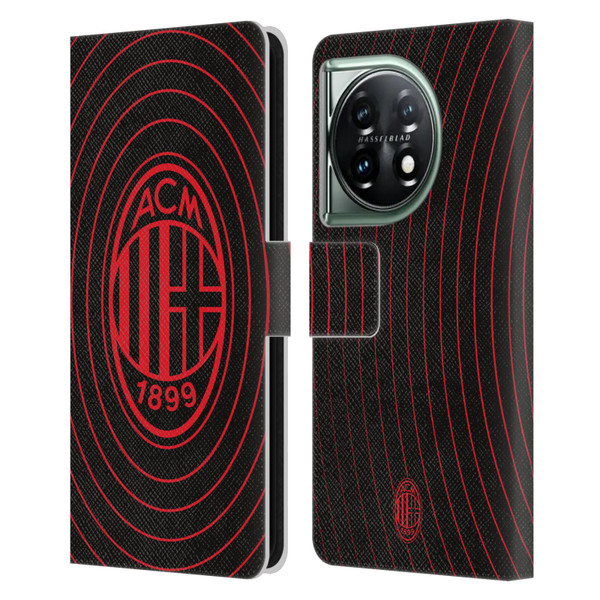 AC Milan Graphics Beat Leather Book Wallet Case Cover For OnePlus 11 5G